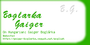 boglarka gaiger business card
